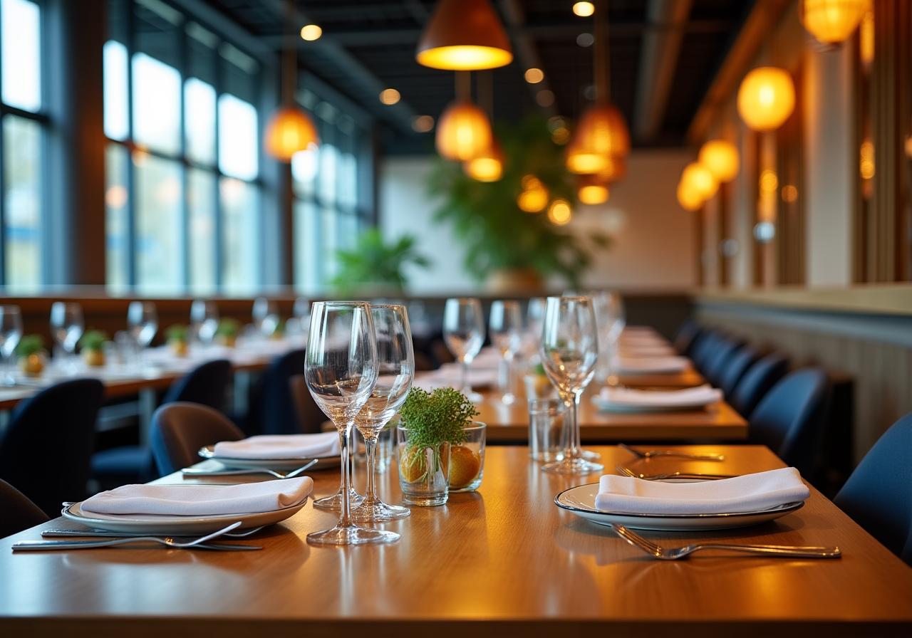 Eleganckie wnętrze restauracji Mapasmaków w Warszawie