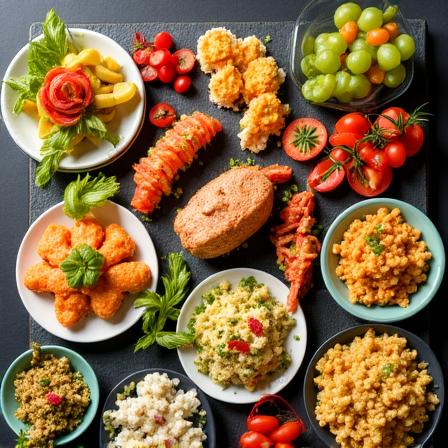 Kreatywne danie kuchni międzynarodowej